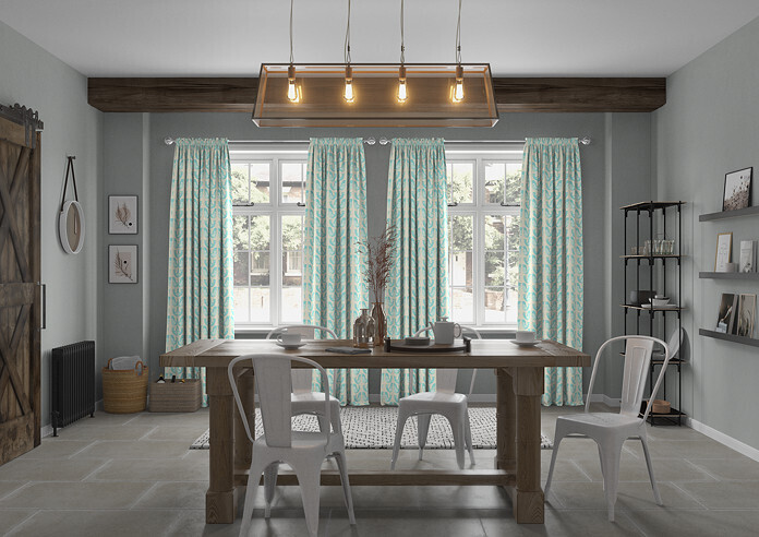 Scandi Birds, Aqua - Made to Measure Curtains - Image 5